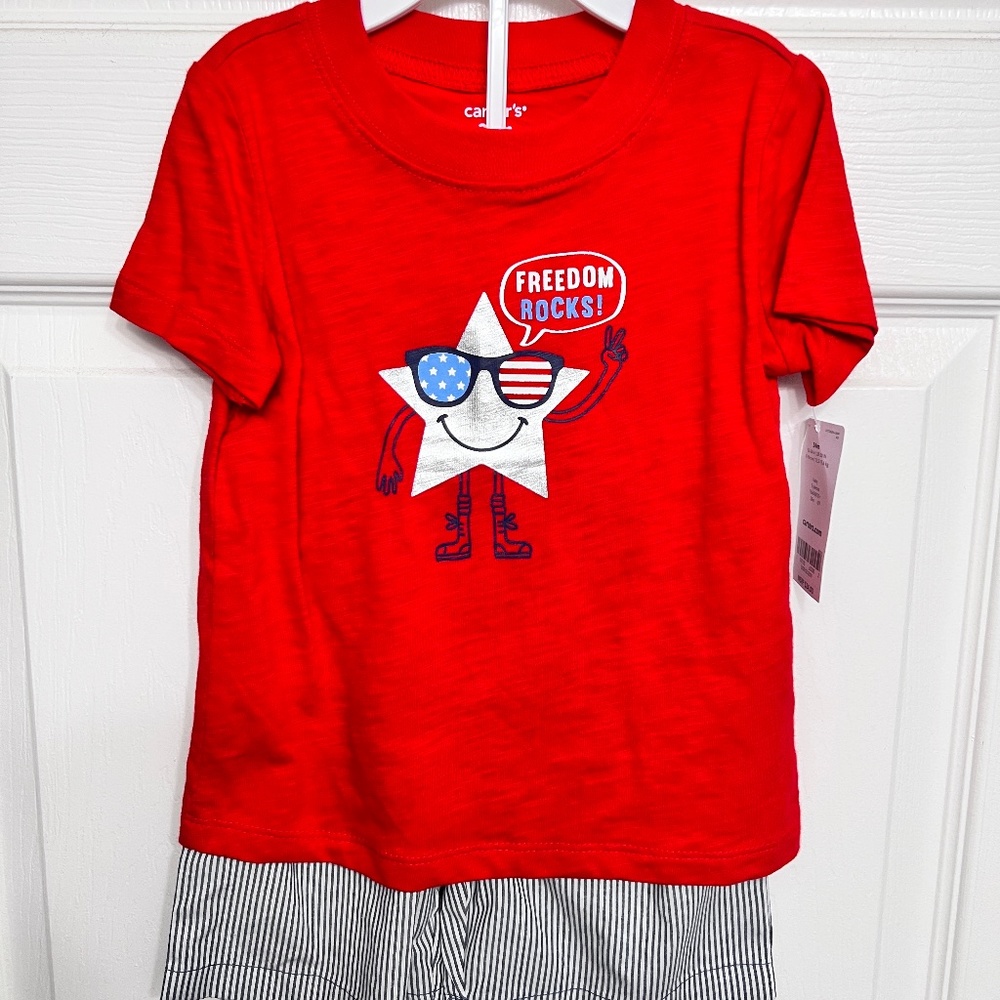 [All for$6-20 ]24m Carters tops+pant 2pc set